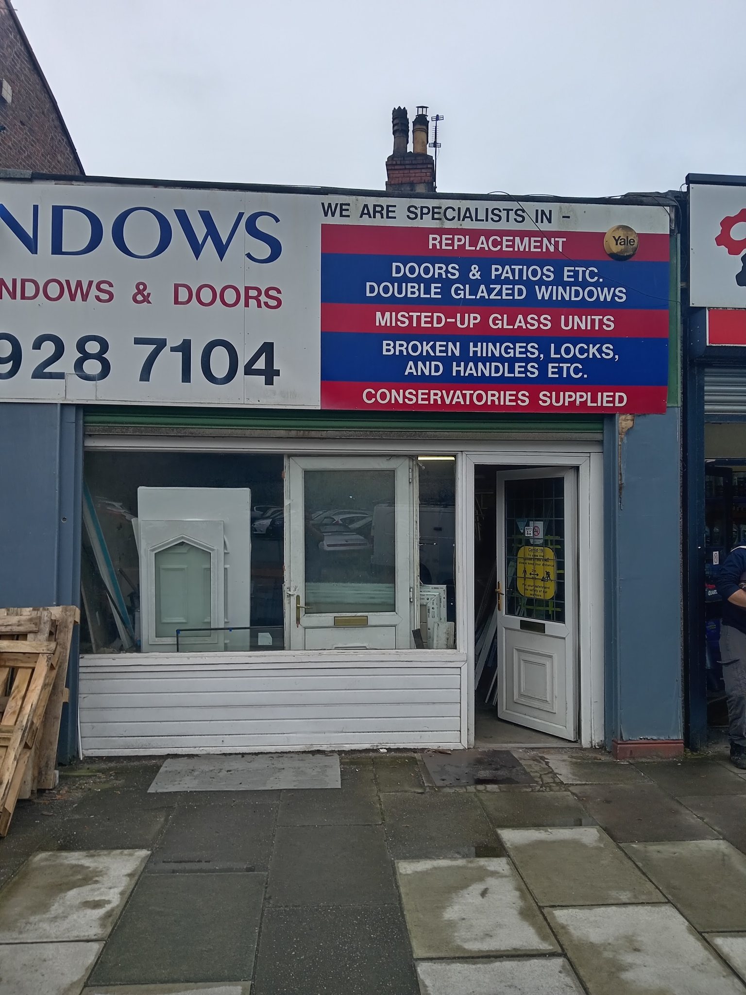 The Alexander Windows shopfront on Sandy Road, with its sign above the door